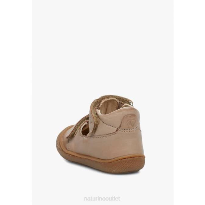 Kids Naturino Beige PUFFY Semi Closed Sandals J6T6579