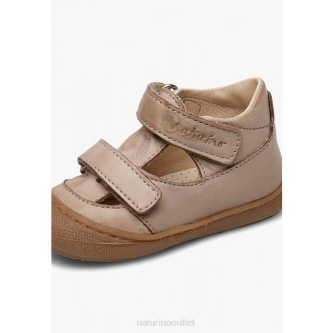 Kids Naturino Beige PUFFY Semi Closed Sandals J6T6579