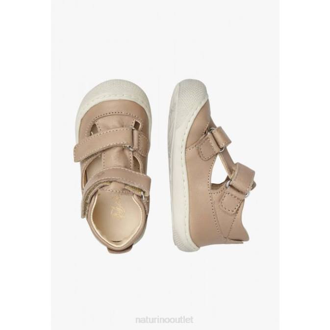 Kids Naturino Beige PUFFY Semi-Closed Sandals J6T6588