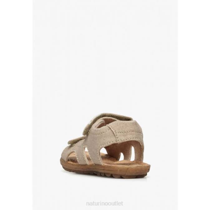 Kids Naturino Beige SKY ORGANIC Organic Fabric Sandals J6T618