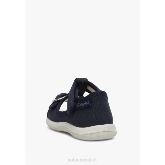 Kids Naturino Blue PAROS Fabric Open Toe Sandals J6T6270