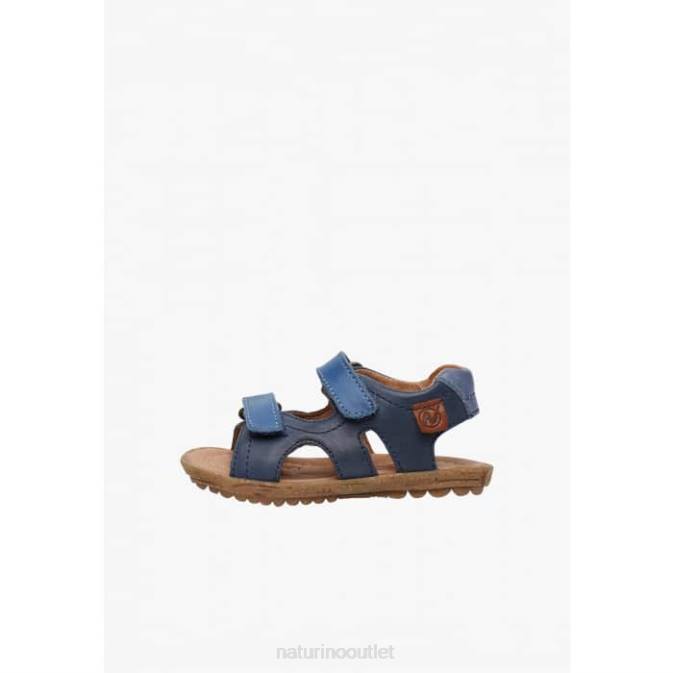 Kids Naturino Blue SKY Nappa Leather Sandals J6T6341