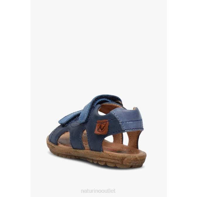 Kids Naturino Blue SKY Nappa Leather Sandals J6T6341