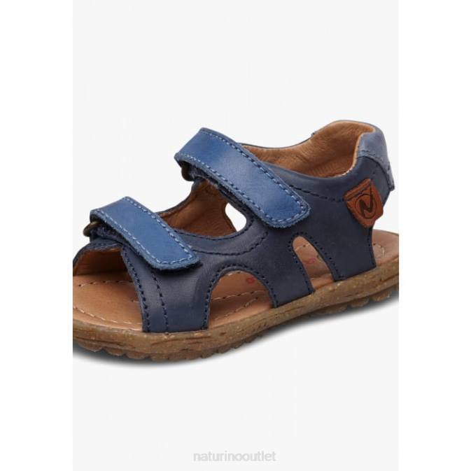 Kids Naturino Blue SKY Nappa Leather Sandals J6T6341
