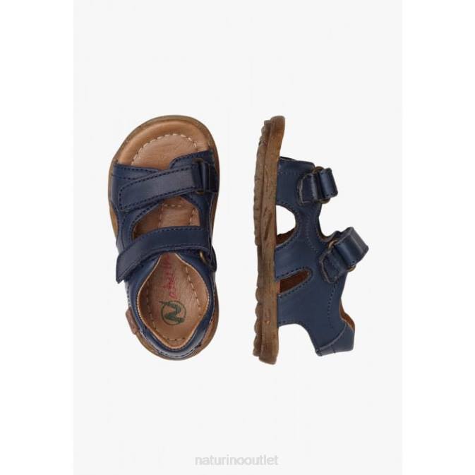 Kids Naturino Blue SKY Nappa Leather Sandals J6T6359