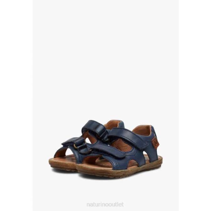 Kids Naturino Blue SKY Nappa Leather Sandals J6T6359