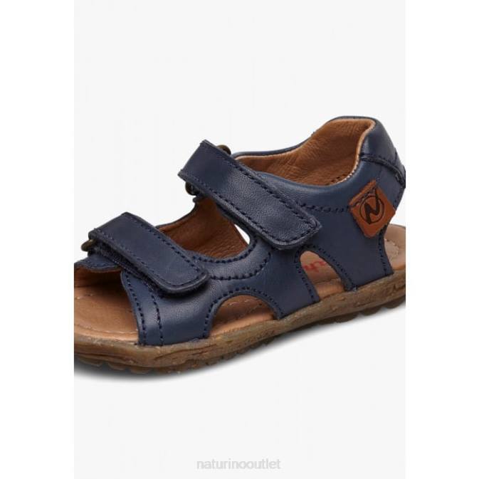 Kids Naturino Blue SKY Nappa Leather Sandals J6T6359