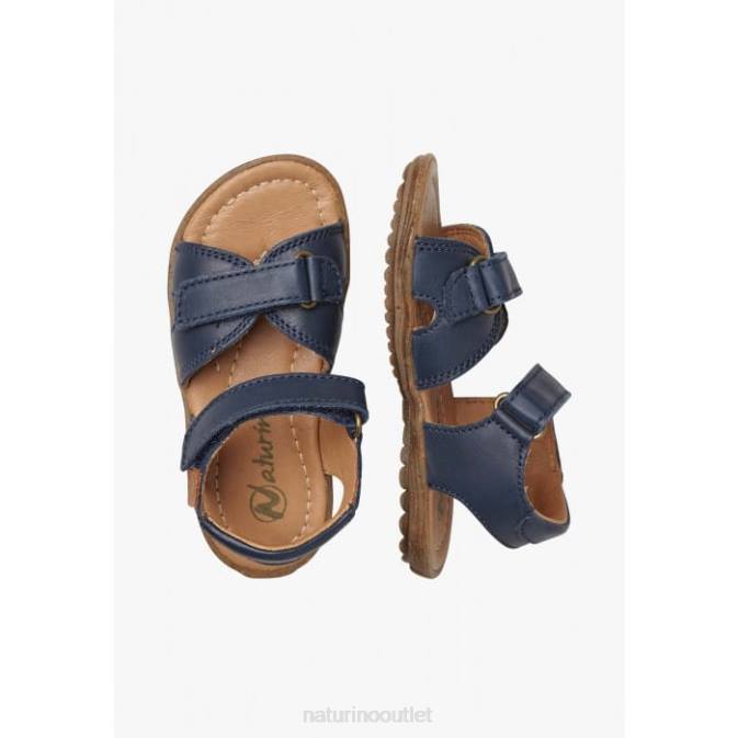 Kids Naturino Blue SUN Nappa Leather Sandals J6T6352