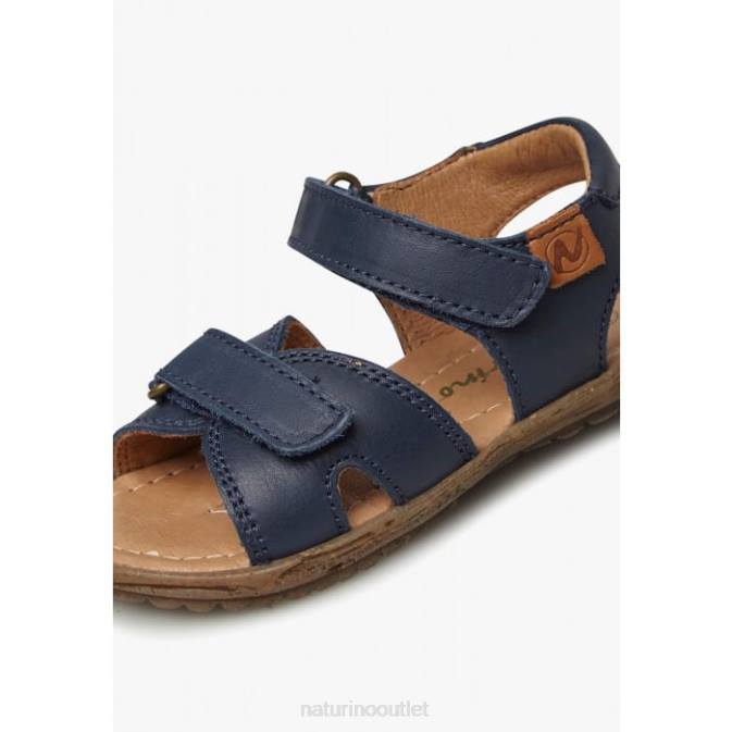 Kids Naturino Blue SUN Nappa Leather Sandals J6T6352