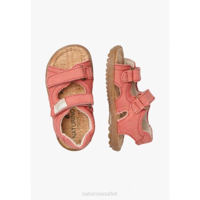 Kids Naturino Bright Pink SKY ORGANIC Organic Fabric Sandals J6T620