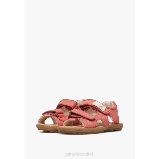 Kids Naturino Bright Pink SKY ORGANIC Organic Fabric Sandals J6T620