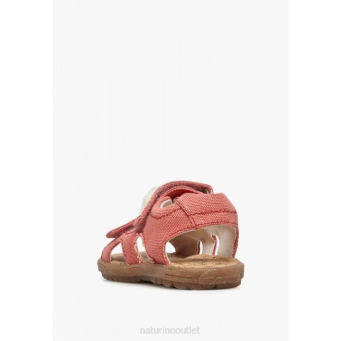 Kids Naturino Bright Pink SKY ORGANIC Organic Fabric Sandals J6T620