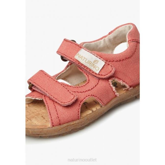 Kids Naturino Bright Pink SKY ORGANIC Organic Fabric Sandals J6T620