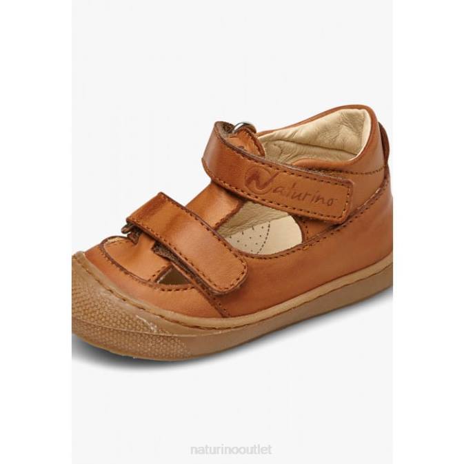 Kids Naturino Brown PUFFY Semi Closed Sandals J6T6578