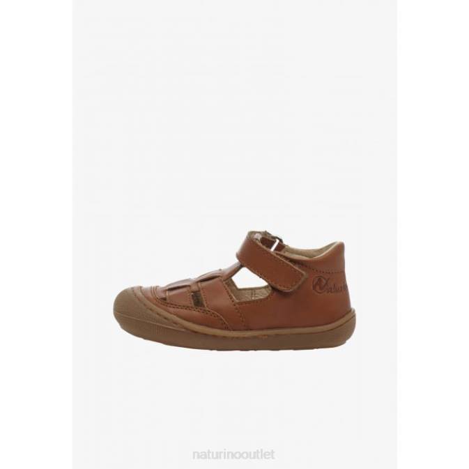 Kids Naturino Brown WAD First Step Sandals J6T6564