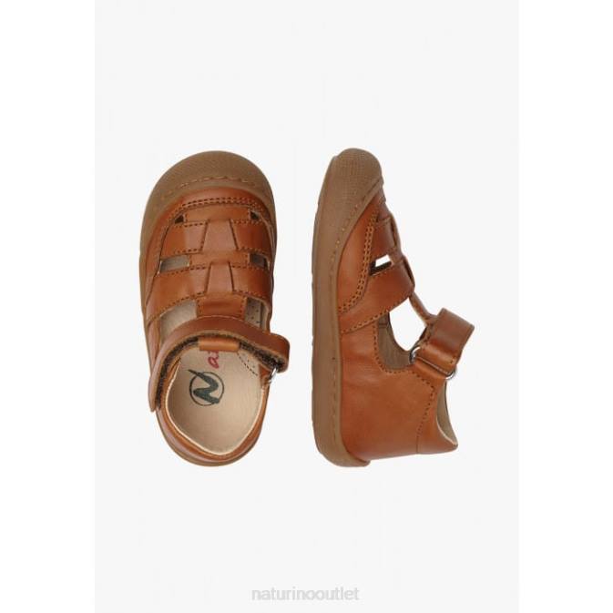 Kids Naturino Brown WAD First Step Sandals J6T6564
