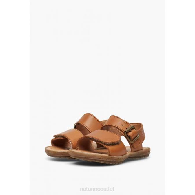 Kids Naturino Cognac KENNY Nappa Leather Sandals J6T6560