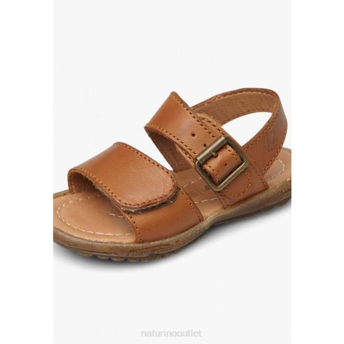 Kids Naturino Cognac KENNY Nappa Leather Sandals J6T6560