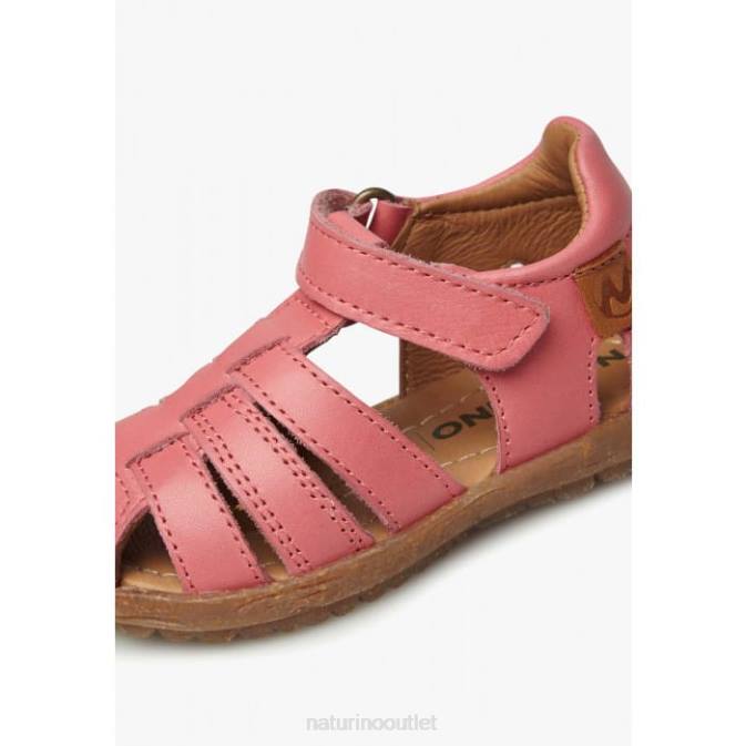 Kids Naturino Coral SEE Semi-Closed Leather Sandals J6T6315