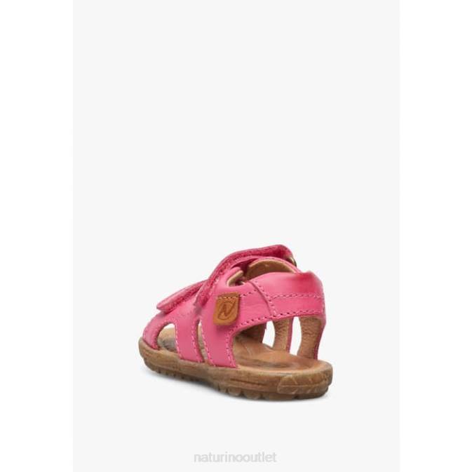 Kids Naturino Fuchsia SKY Nappa Leather Sandals J6T6290
