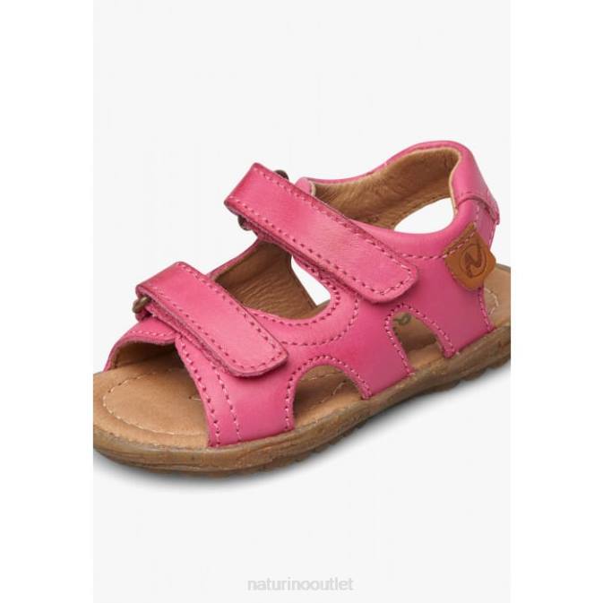 Kids Naturino Fuchsia SKY Nappa Leather Sandals J6T6290