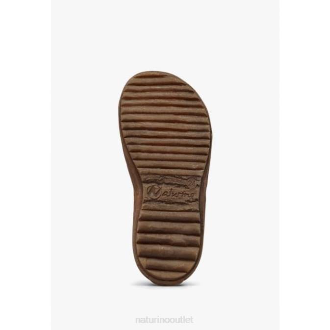 Kids Naturino Fuchsia SUN Nappa Leather Sandals J6T6273