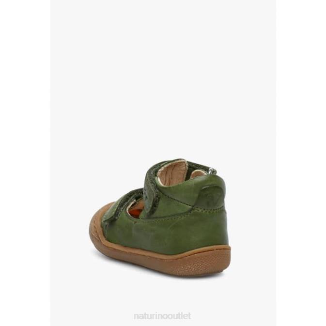 Kids Naturino Green PUFFY Semi Closed Sandals J6T6580