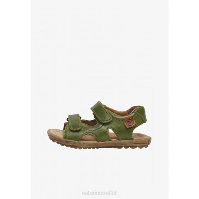 Kids Naturino Green SKY Nappa Leather Sandals J6T6355