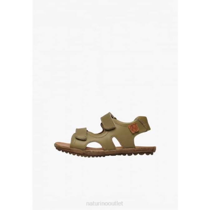 Kids Naturino Grey SKY Nappa Leather Sandals J6T6291