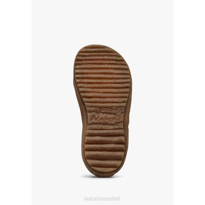 Kids Naturino Grey SKY Nappa Leather Sandals J6T6291