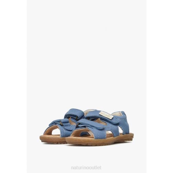 Kids Naturino Indigo SKY ORGANIC Organic Fabric Sandals J6T619