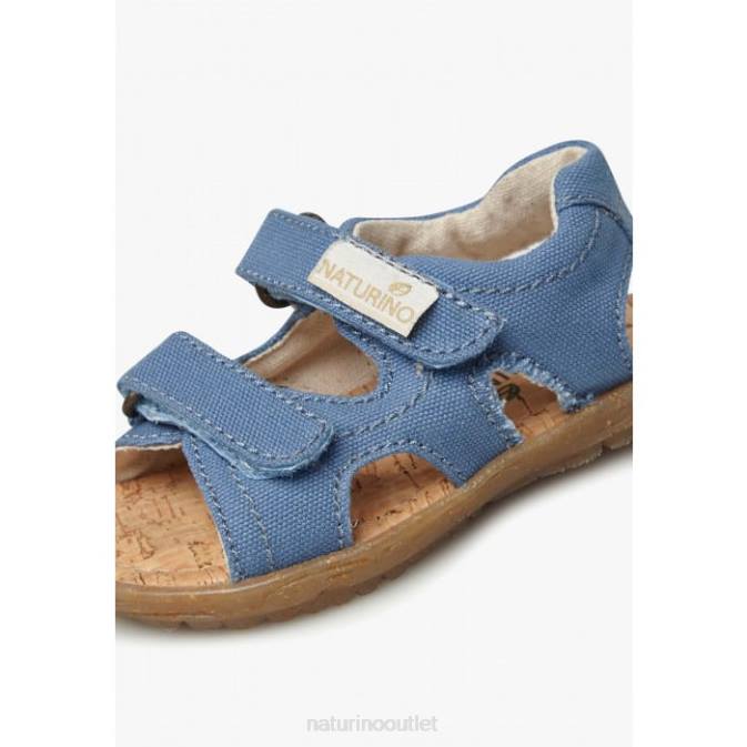 Kids Naturino Indigo SKY ORGANIC Organic Fabric Sandals J6T619