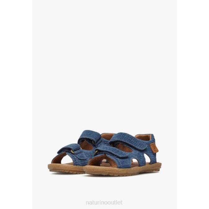 Kids Naturino Indigo SKY Suede Sandals J6T6557