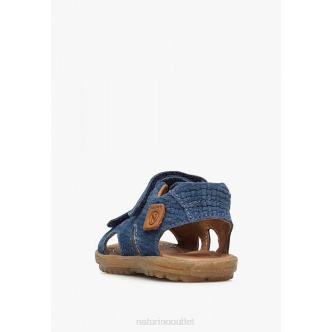 Kids Naturino Indigo SKY Suede Sandals J6T6557