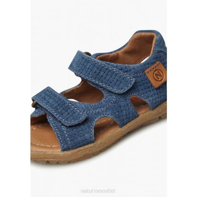 Kids Naturino Indigo SKY Suede Sandals J6T6557