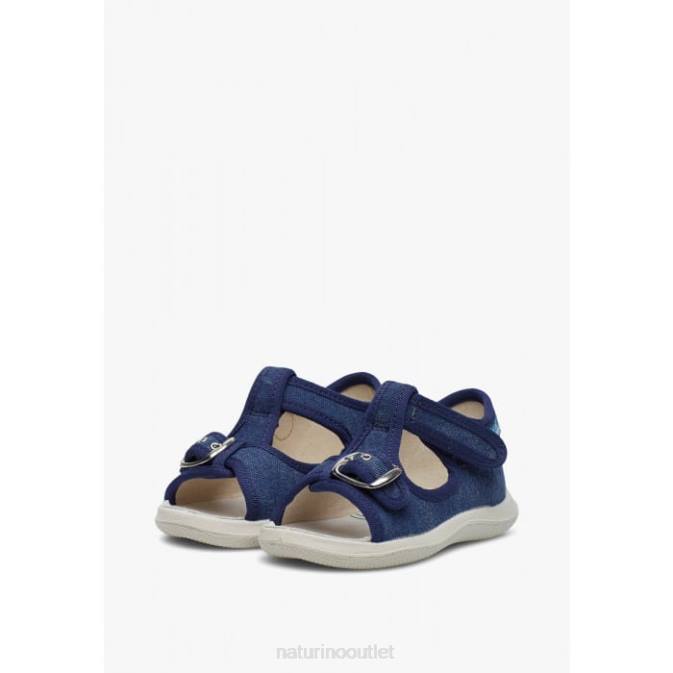 Kids Naturino Jeans PAROS Fabric Open Toe Sandals J6T6340