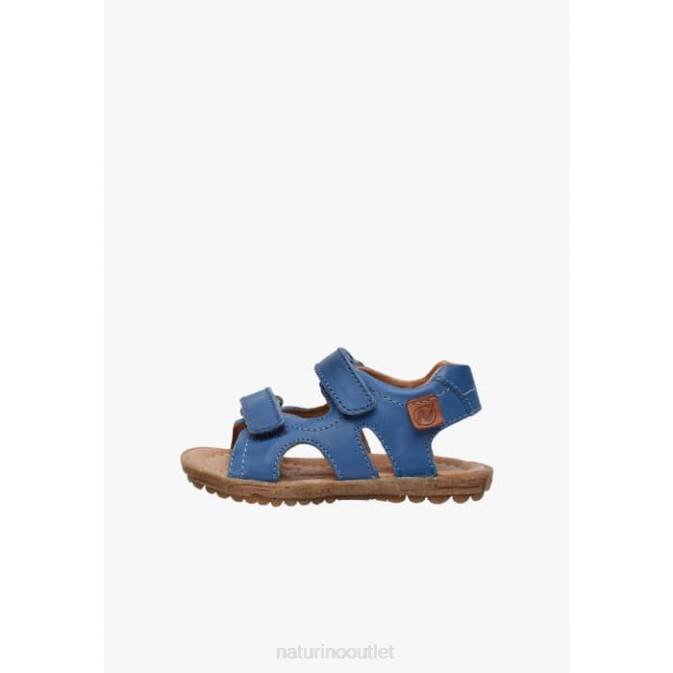 Kids Naturino Light Blue SKY Nappa Leather Sandals J6T6288