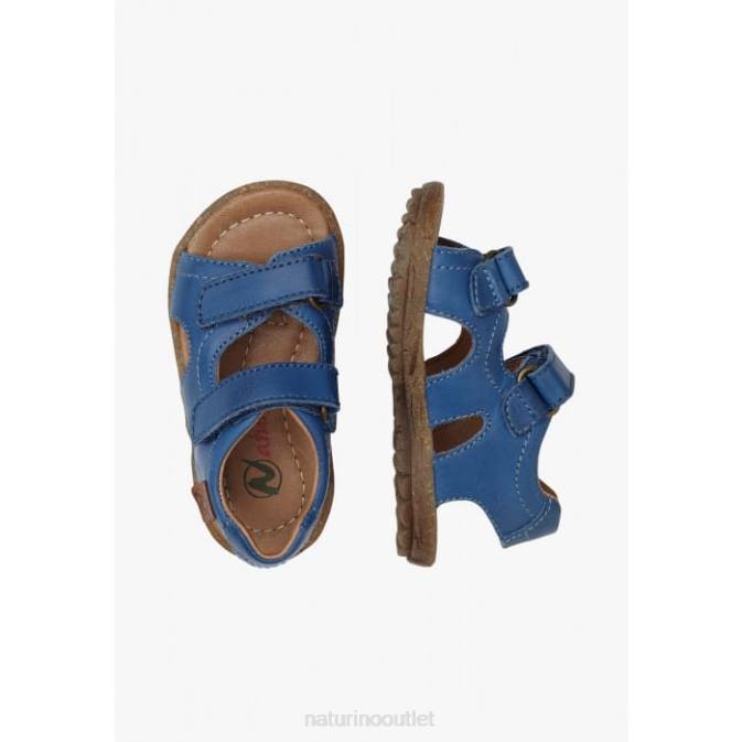Kids Naturino Light Blue SKY Nappa Leather Sandals J6T6288