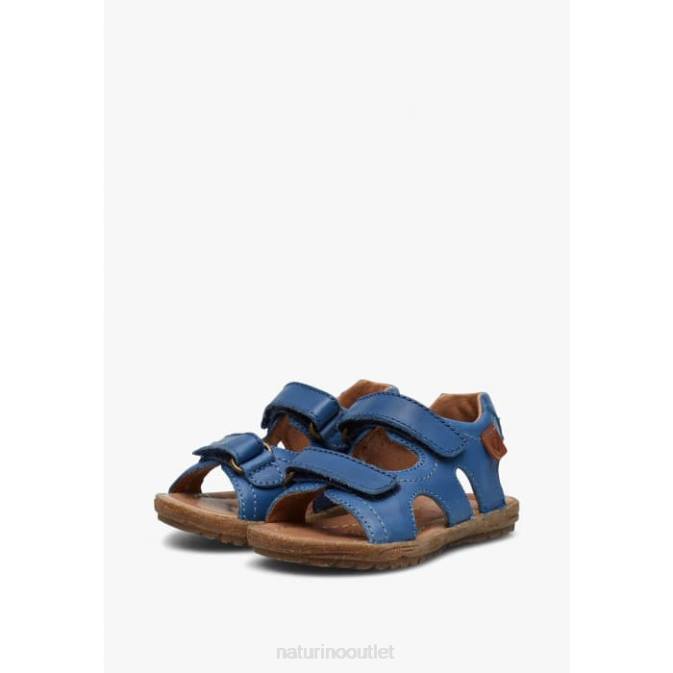 Kids Naturino Light Blue SKY Nappa Leather Sandals J6T6288