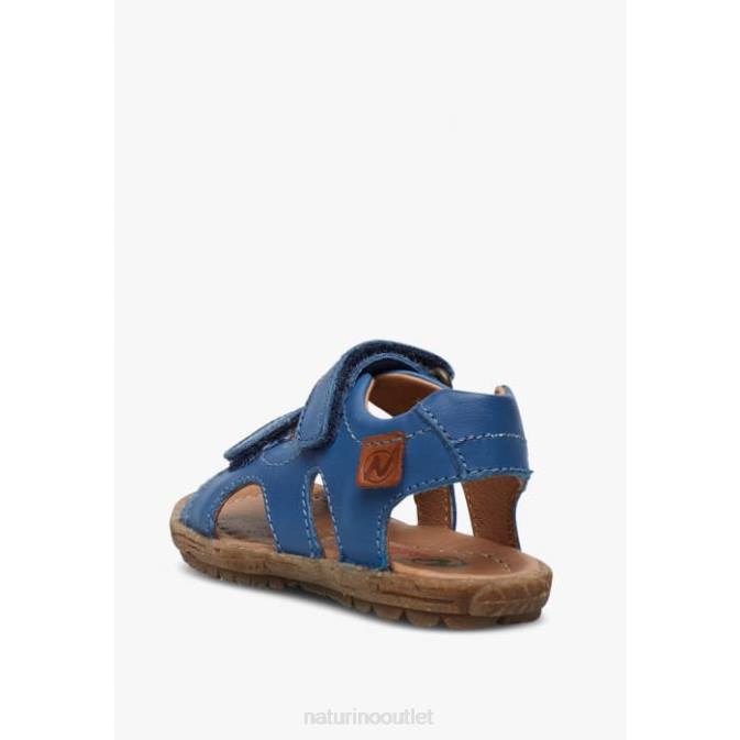 Kids Naturino Light Blue SKY Nappa Leather Sandals J6T6288