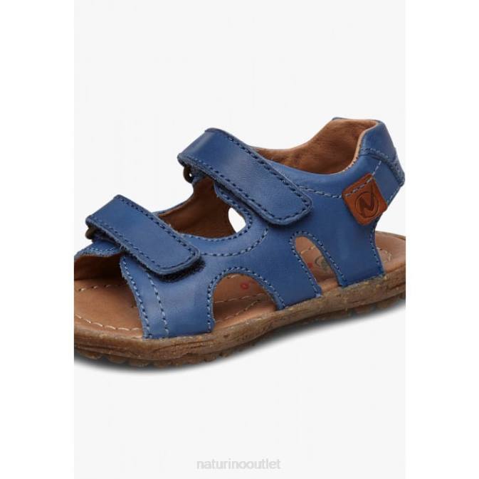 Kids Naturino Light Blue SKY Nappa Leather Sandals J6T6288