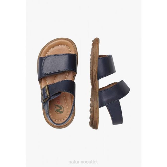 Kids Naturino Navy KENNY Nappa Leather Sandals J6T6559