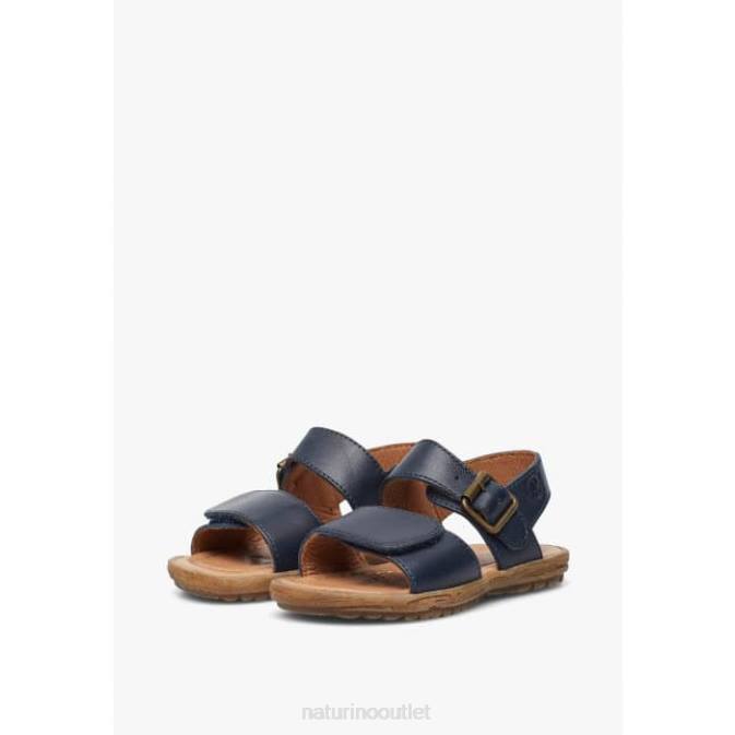 Kids Naturino Navy KENNY Nappa Leather Sandals J6T6559