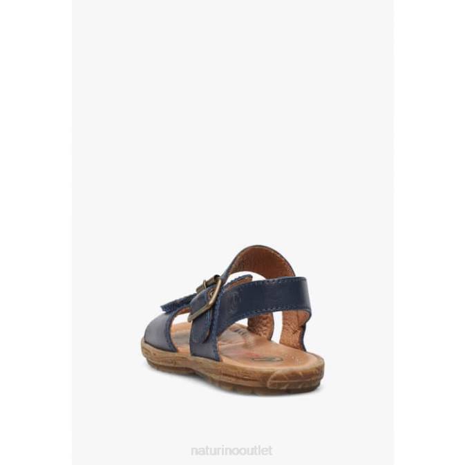 Kids Naturino Navy KENNY Nappa Leather Sandals J6T6559