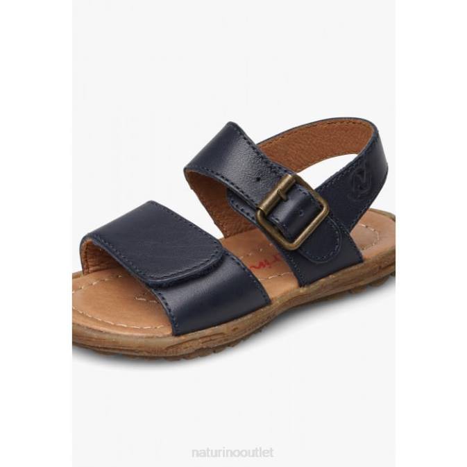 Kids Naturino Navy KENNY Nappa Leather Sandals J6T6559