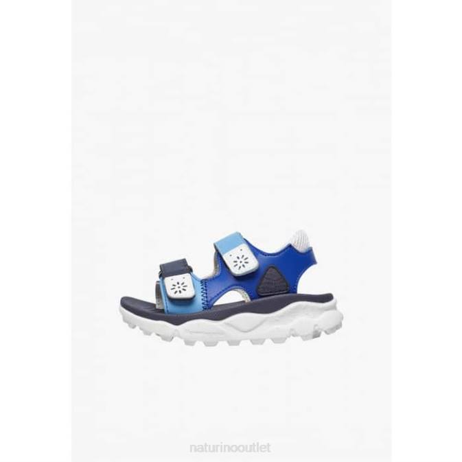 Kids Naturino Navy-White GAHO JUNIOR Faux Leather Active Sandals J6T628