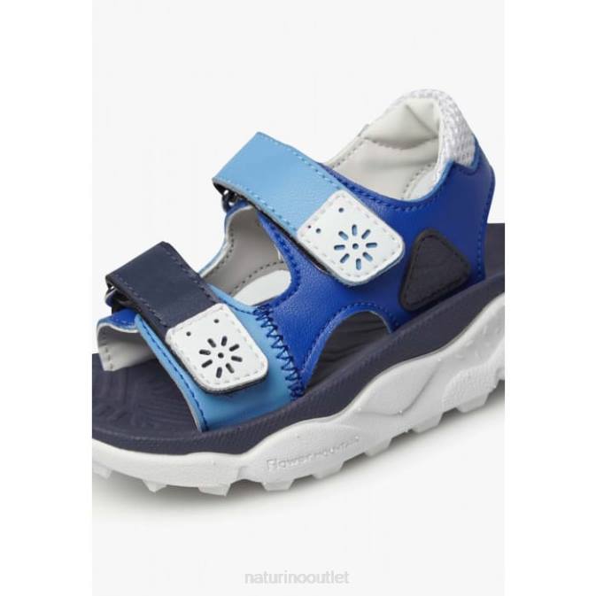 Kids Naturino Navy-White GAHO JUNIOR Faux Leather Active Sandals J6T628