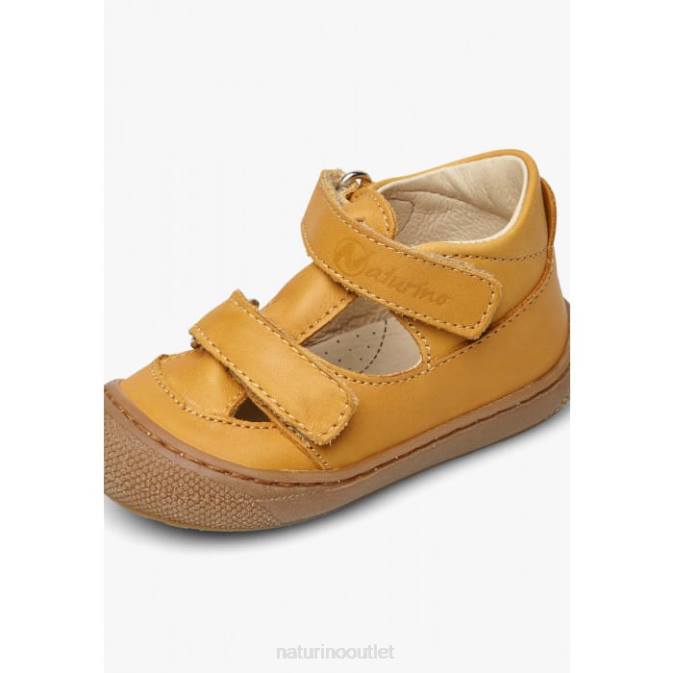 Kids Naturino Orange PUFFY Semi-Closed Sandals J6T6582