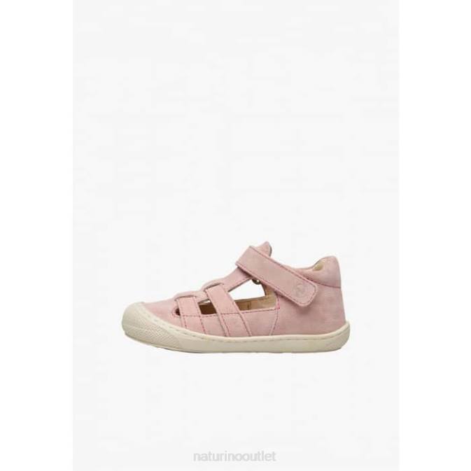 Kids Naturino Pink BEDE Suede Semi-Open Sandals J6T6344