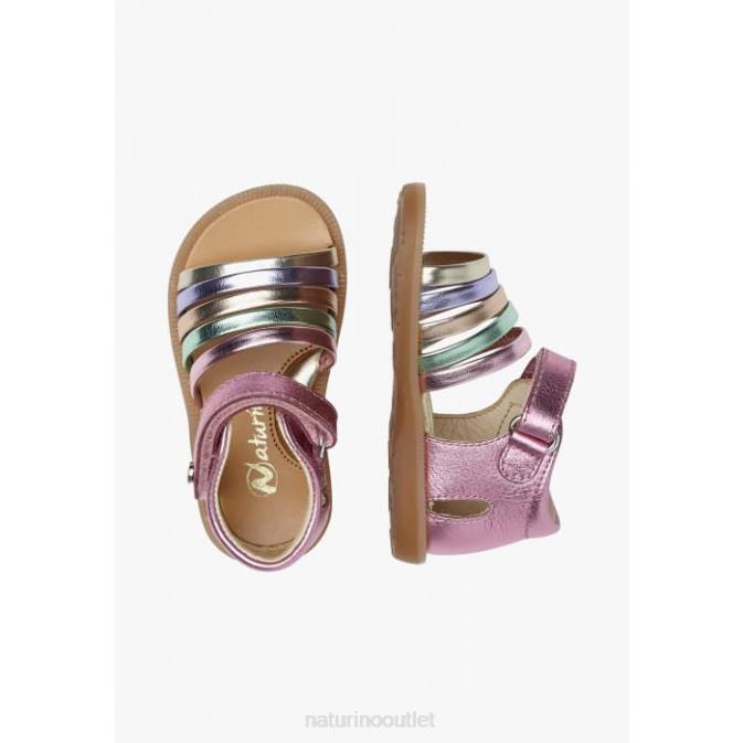 Kids Naturino Pink RUBINO Leather Sandals J6T6279